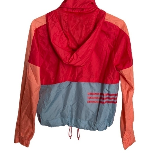 Women’s Adidas Red Orange Zip Up Hoodie Jacket Size Small! - Picture 3 of 8